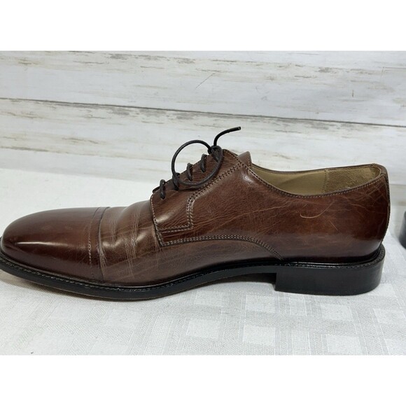 J Johnston Murphy Brown Leather Oxford Toe Cap Dress Shoes Size 11.5 M COMFORT main image 14